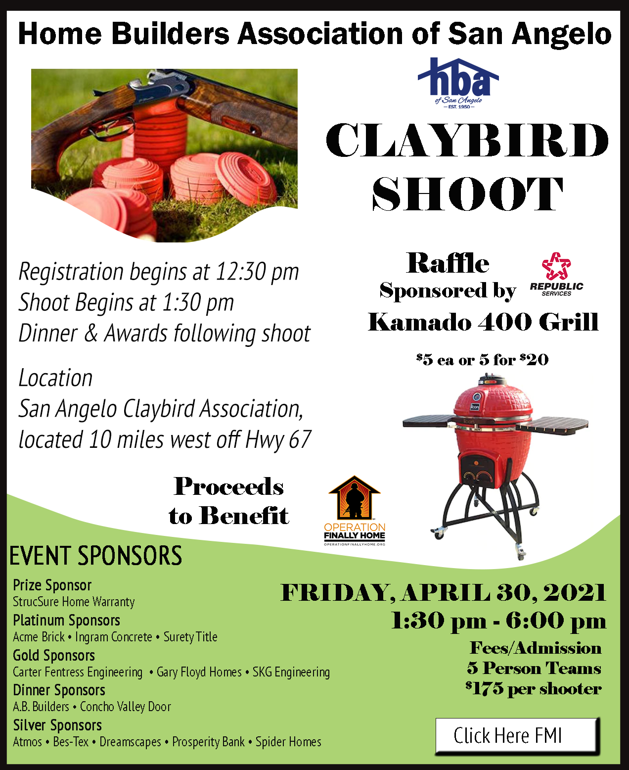 Claybird Shoot Home Builders Association of San Angelo